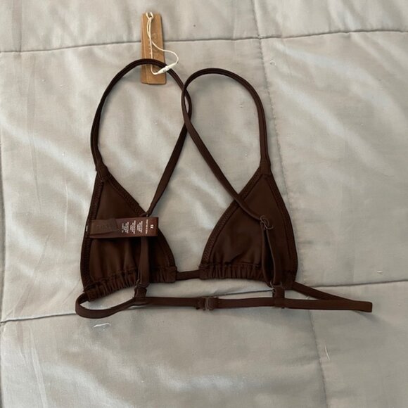 NWT SKIMS Bra Top Micro XS Studded Statement Brown Bronze Sparkle Festival NEW - Picture 6 of 6